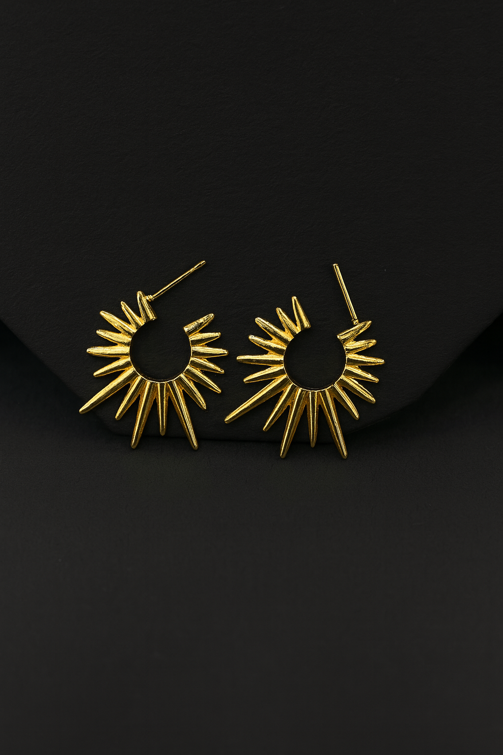 Fiery Gold Hoop Earrings