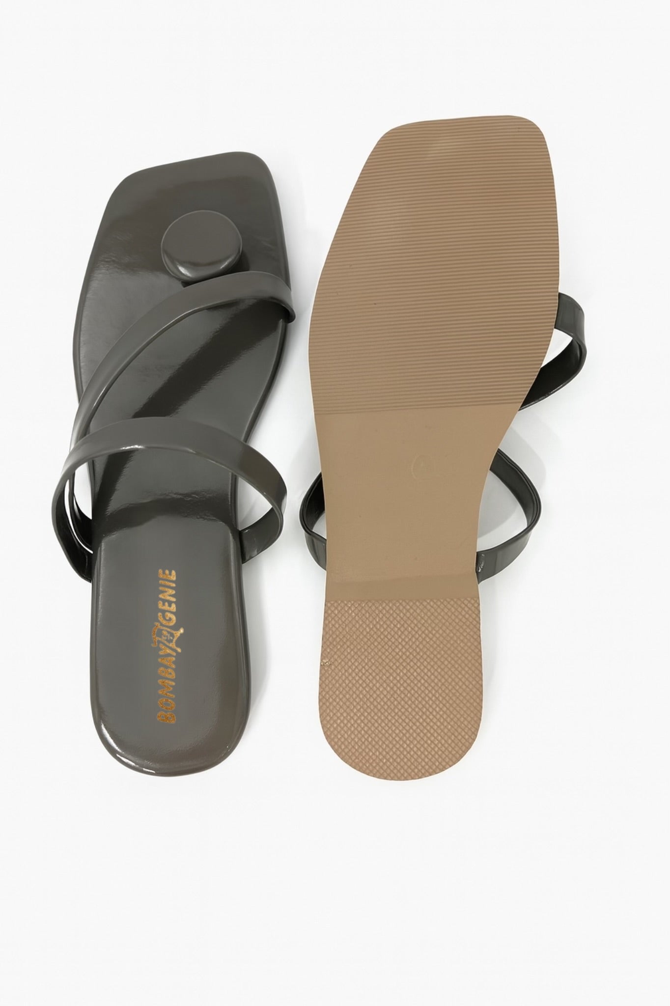 Dark Grey One Toe Flats for Women