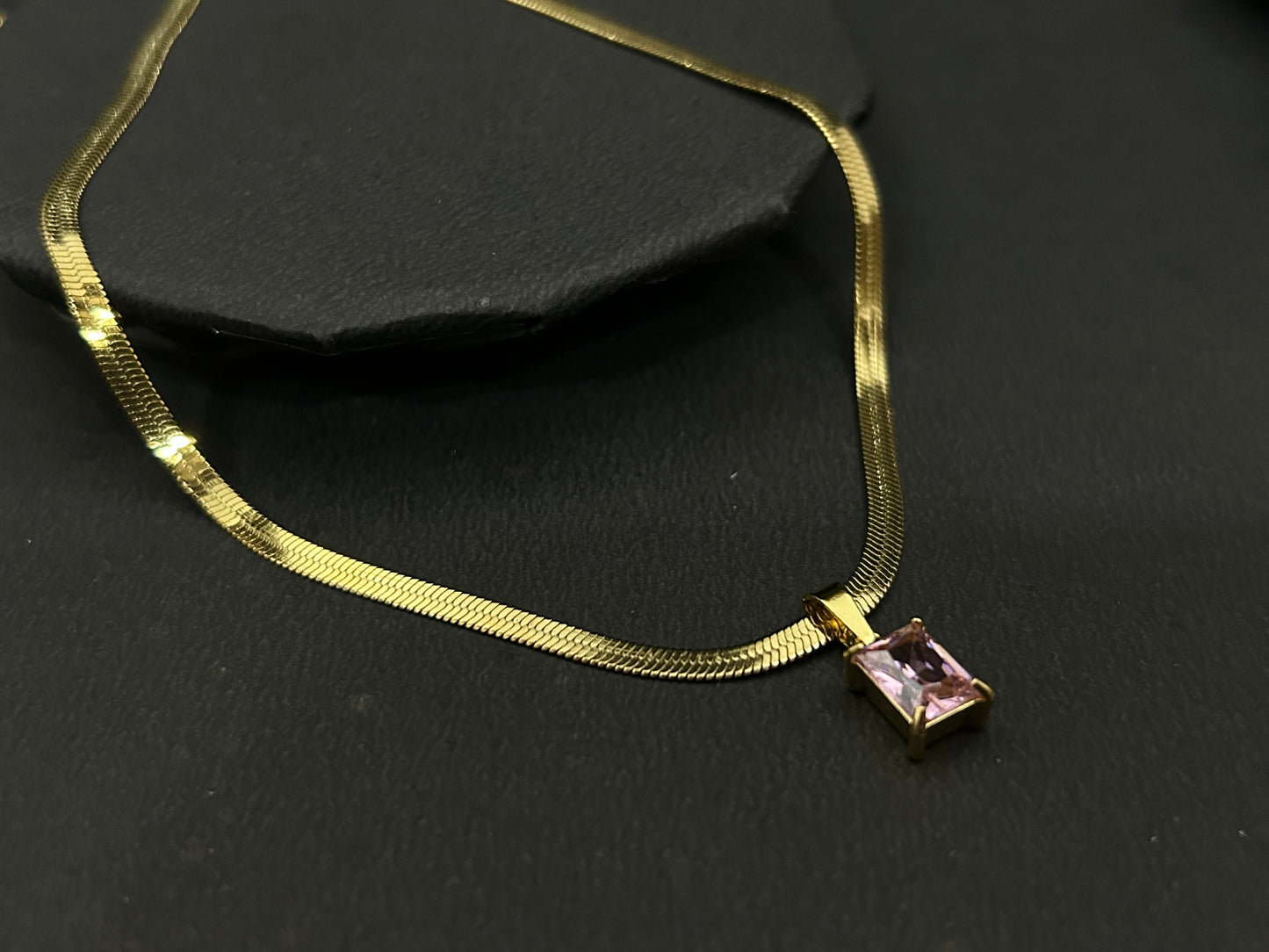 Purple Gem Pendant Necklace