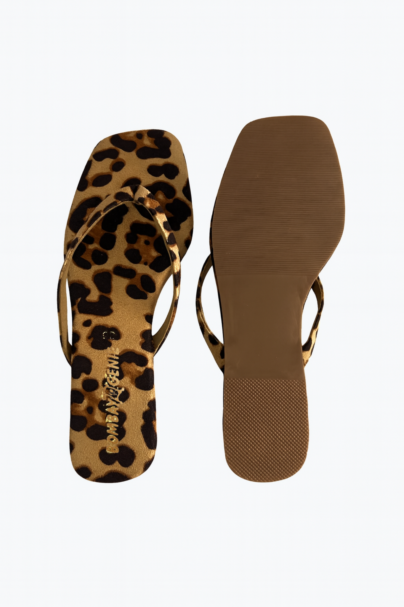Leopard Print Flat Sandals for Women