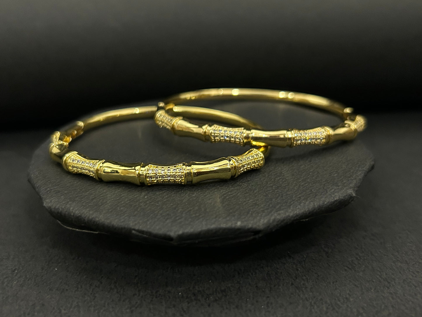 Classic Bamboo Gold Bangles