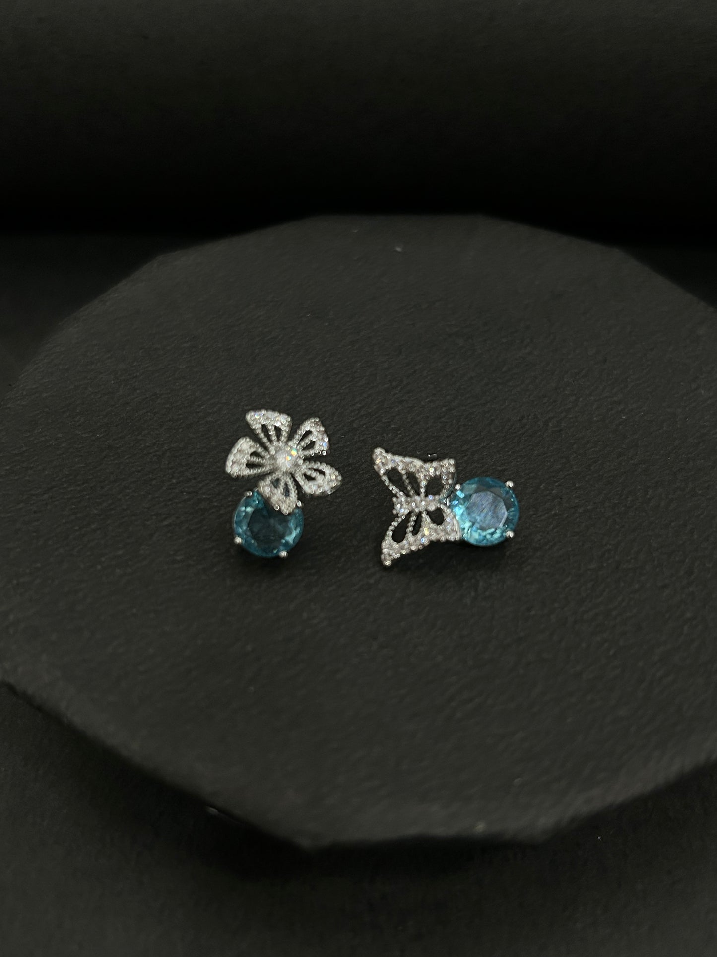 Mismatch Blue Diamond Studs