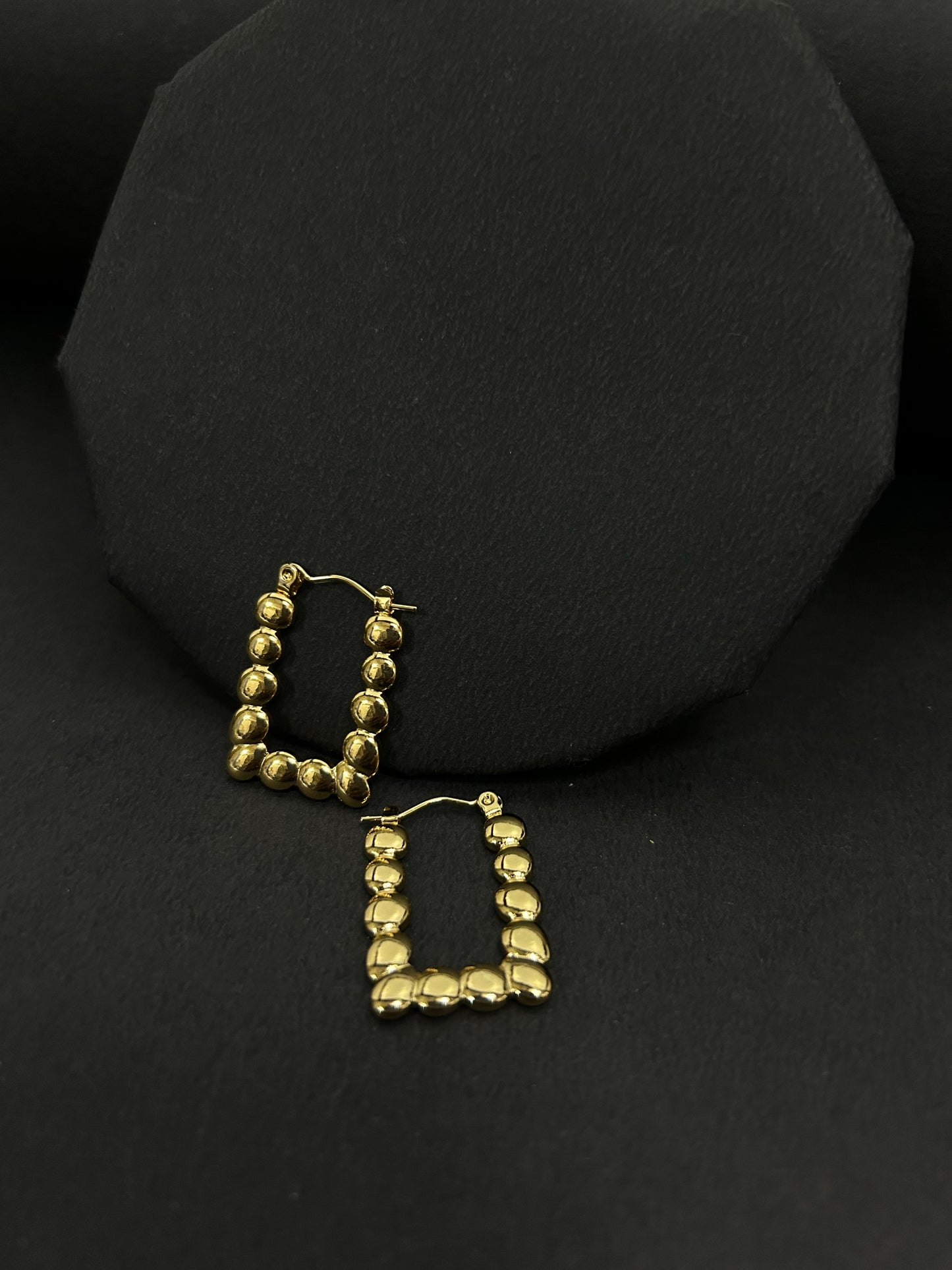 Dot Dot Gold Hoop Earrings