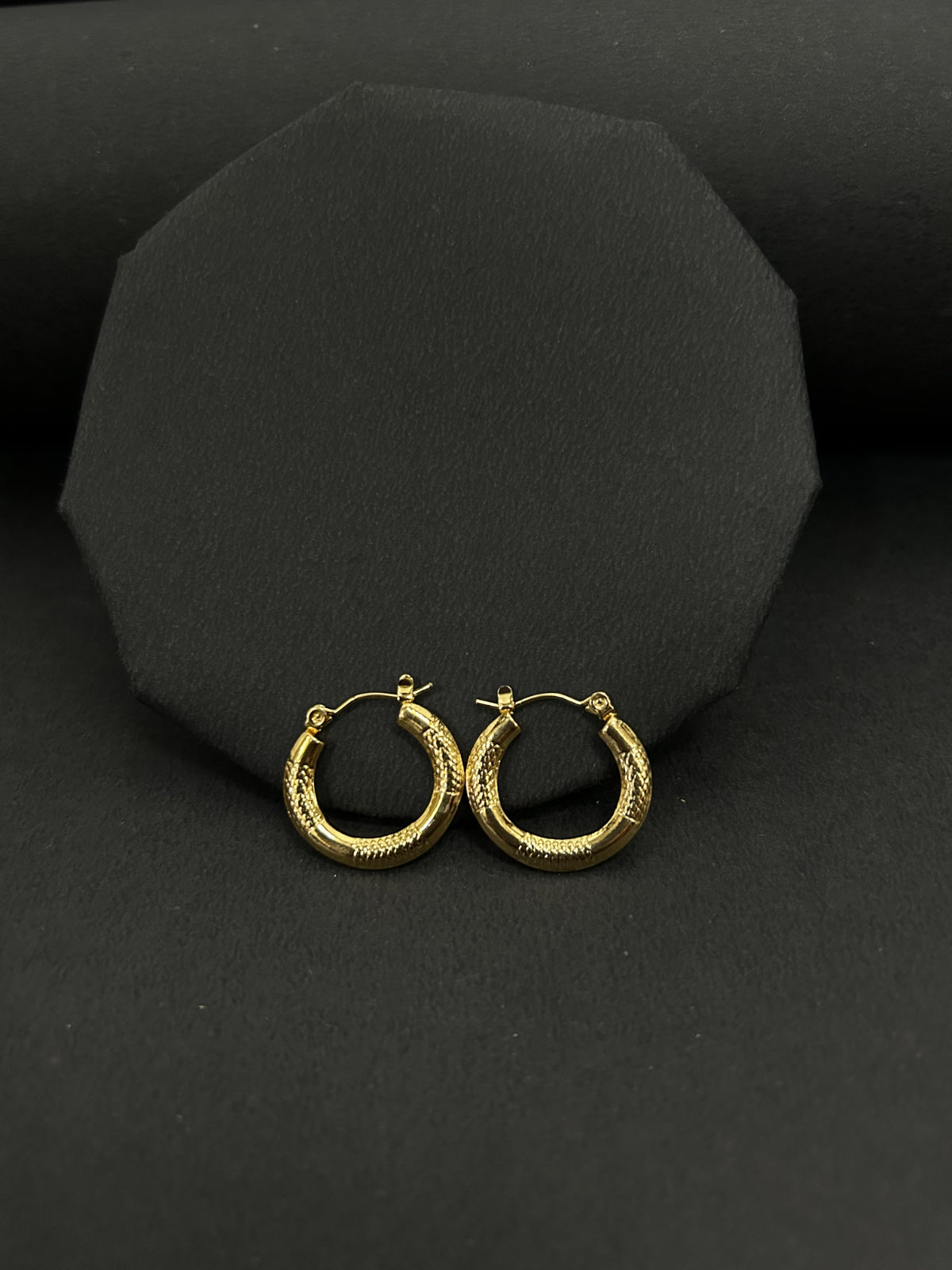 Dazzle Gold Hoops