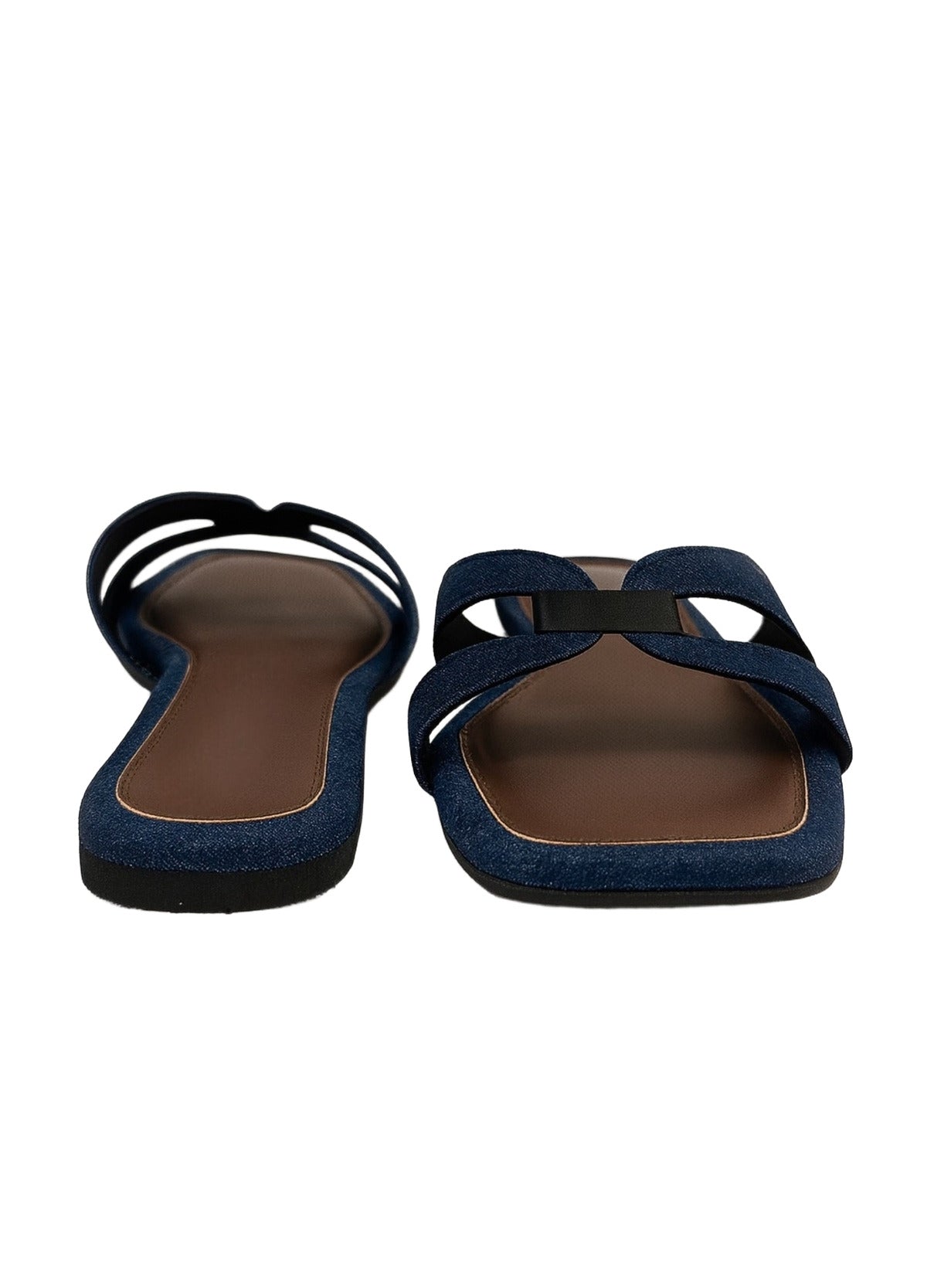 Blue Denim Sliders For Women