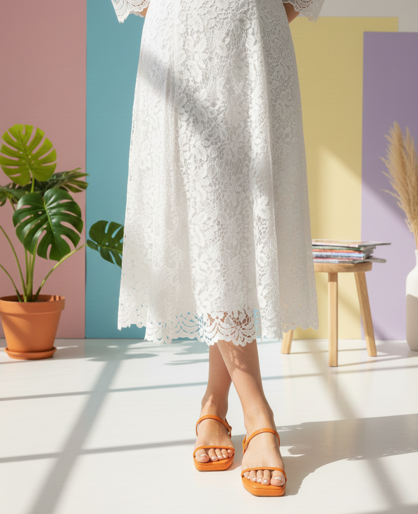 Bold Orange Sandals for Women