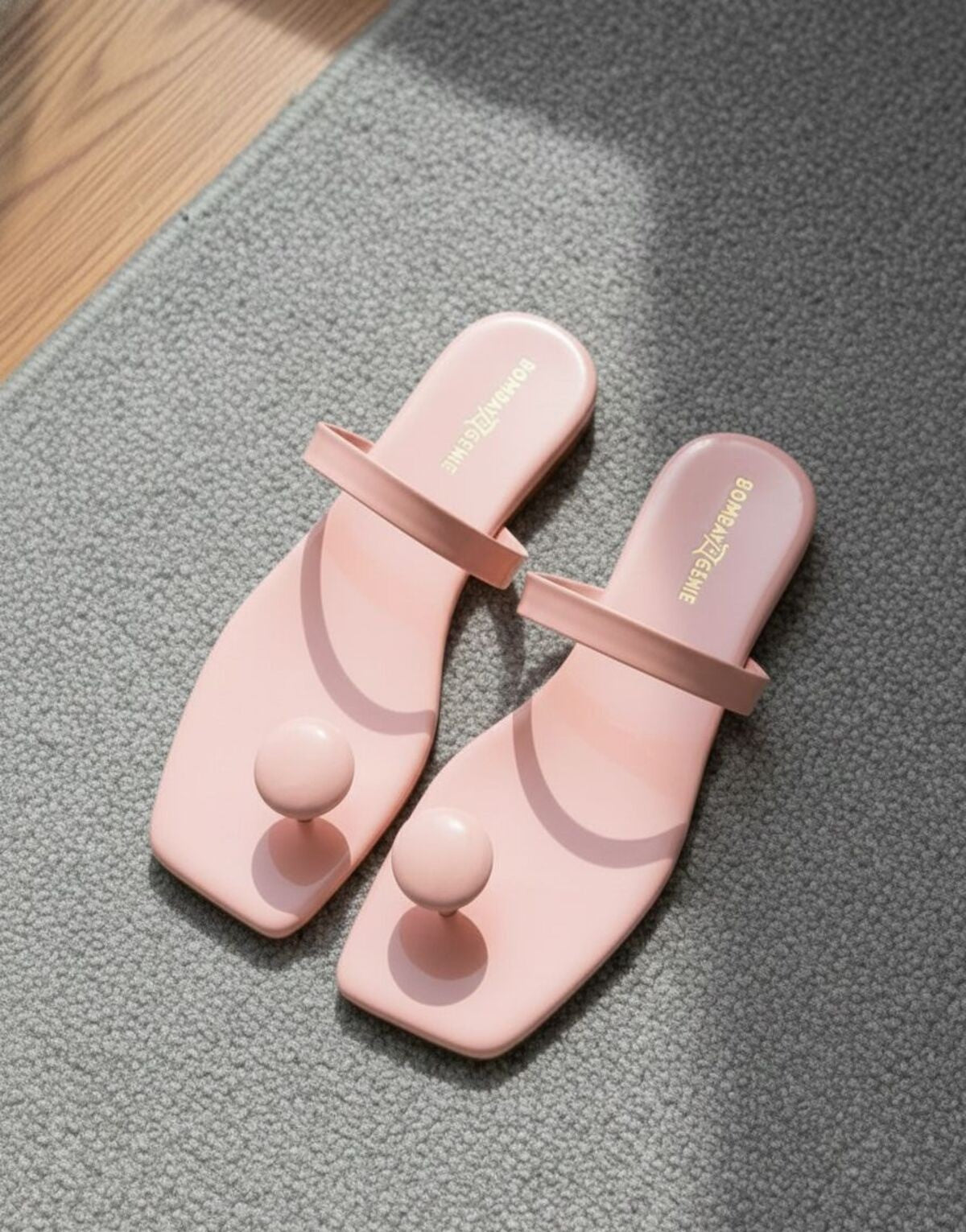 Pink Glossy Strap Sandals for Women