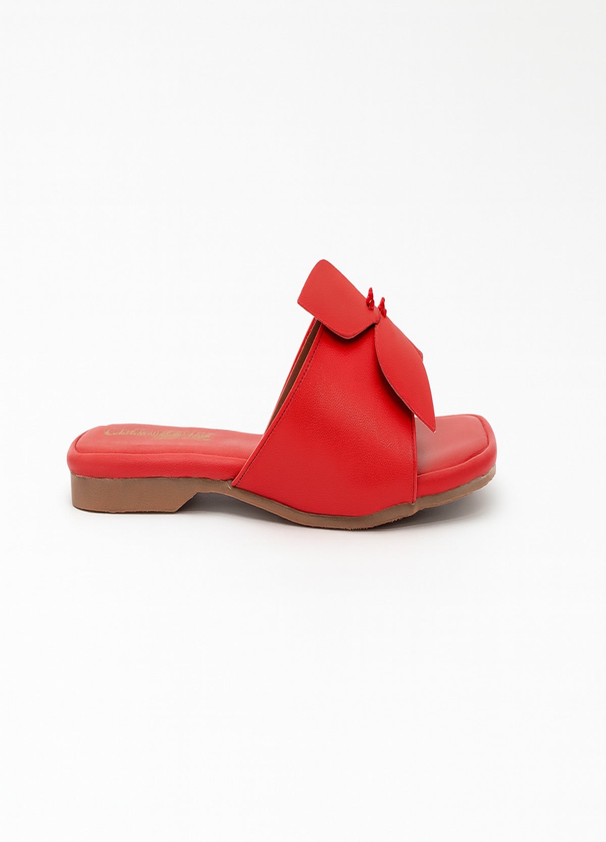 Red Floral Slip-On Flats