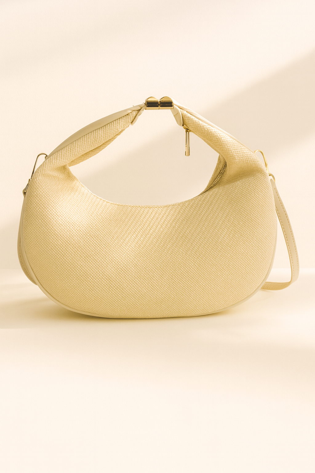Cream Hobo Handbag