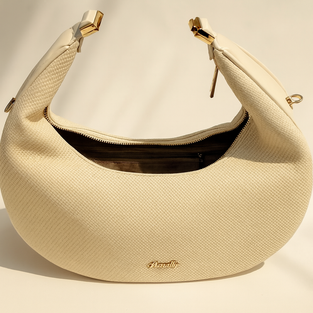 Cream Hobo Handbag