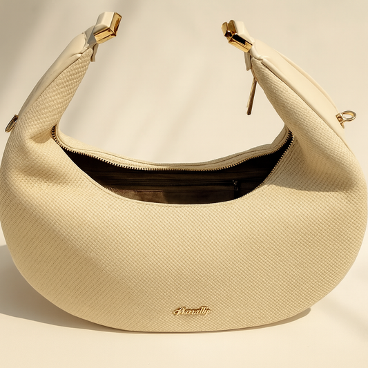 Cream Hobo Handbag