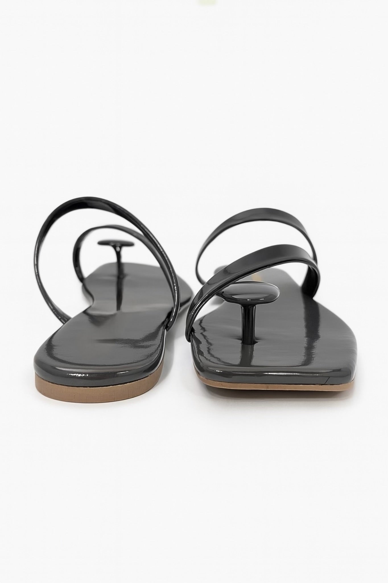 Dark Grey One Toe Flats for Women