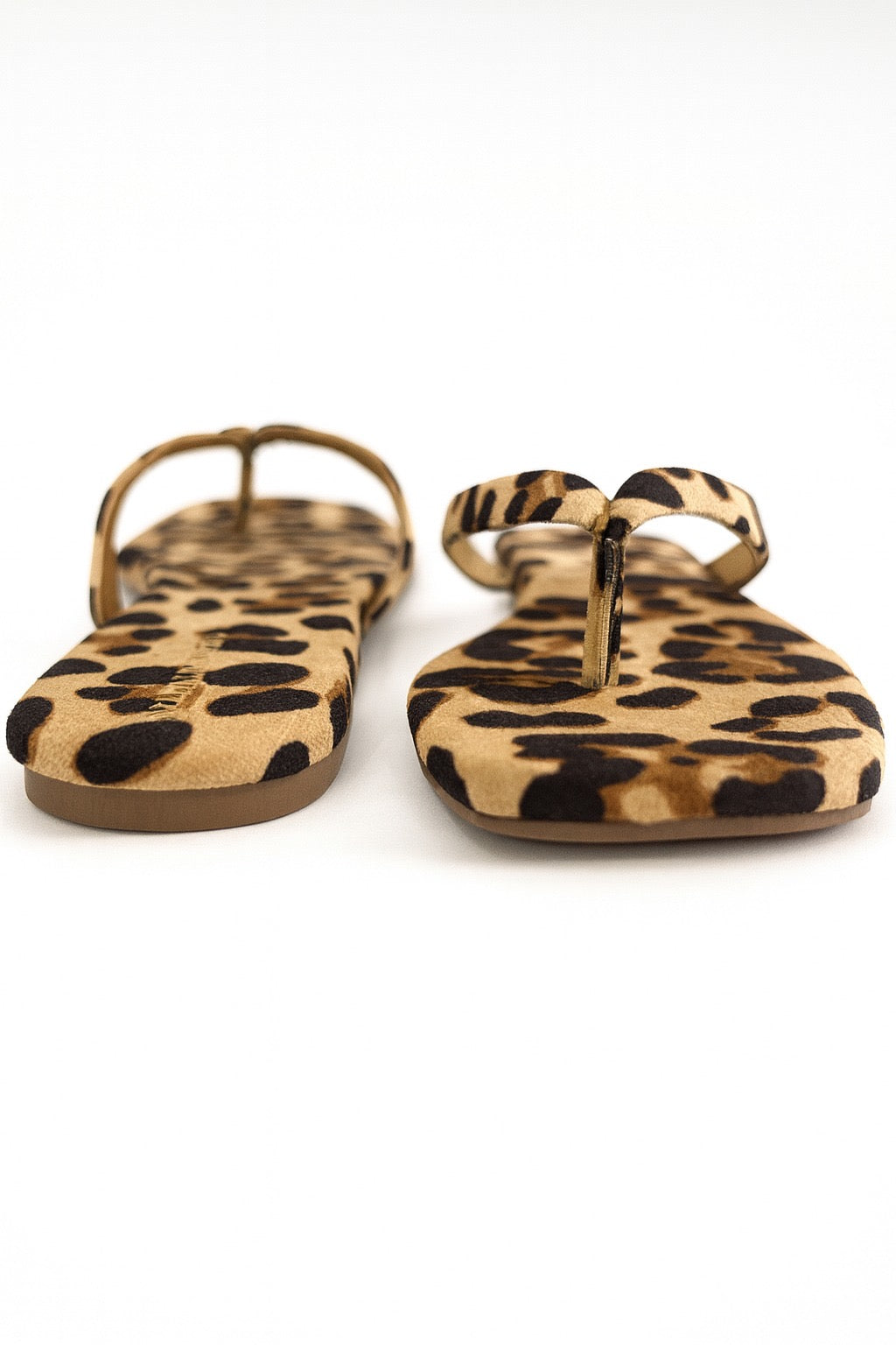 Leopard Print Flat Sandals for Women