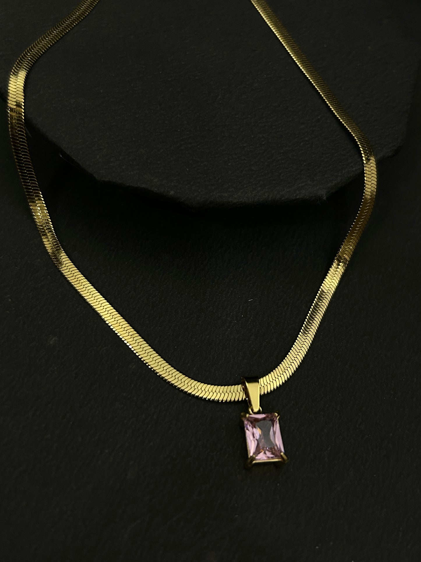 Purple Gem Pendant Necklace