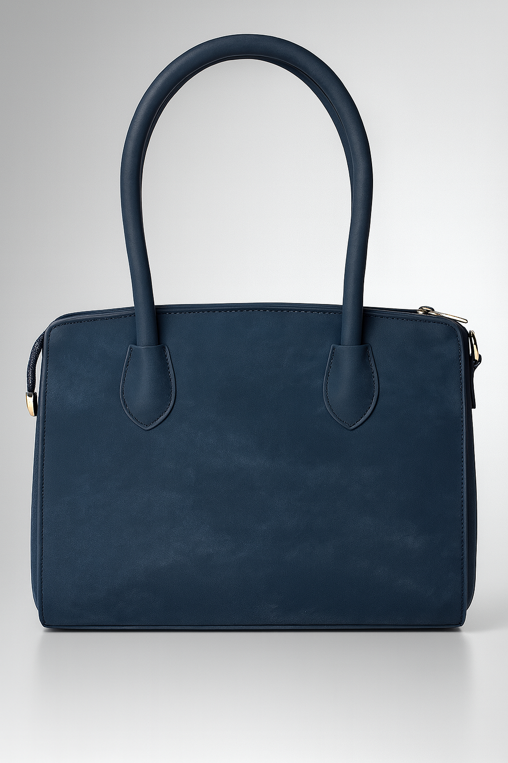Navy Blue Quilted Tote Handbag