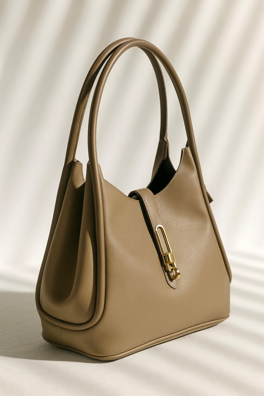 Beige Large Hobo Bag
