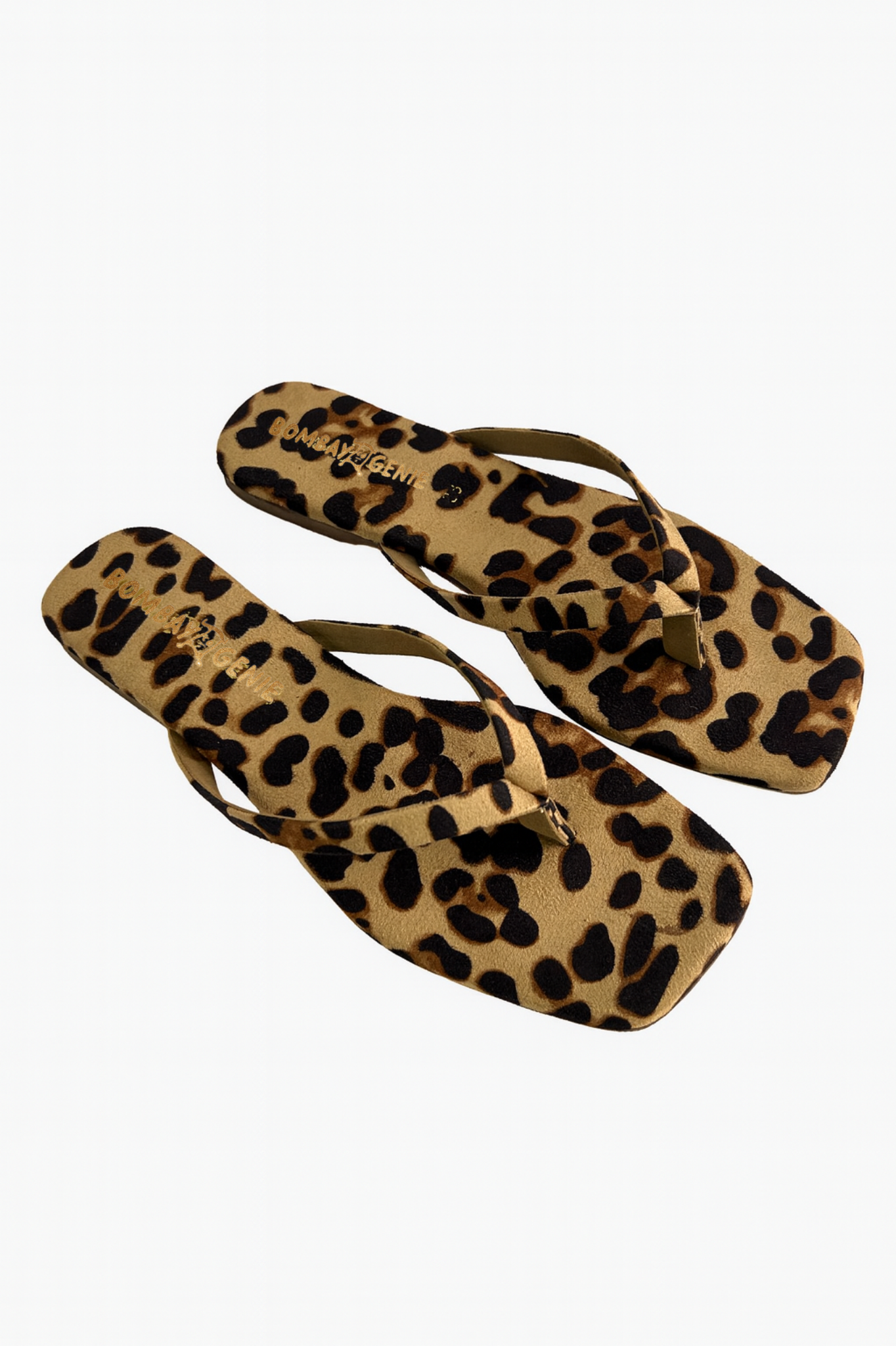 Leopard Print Flat Sandals for Women
