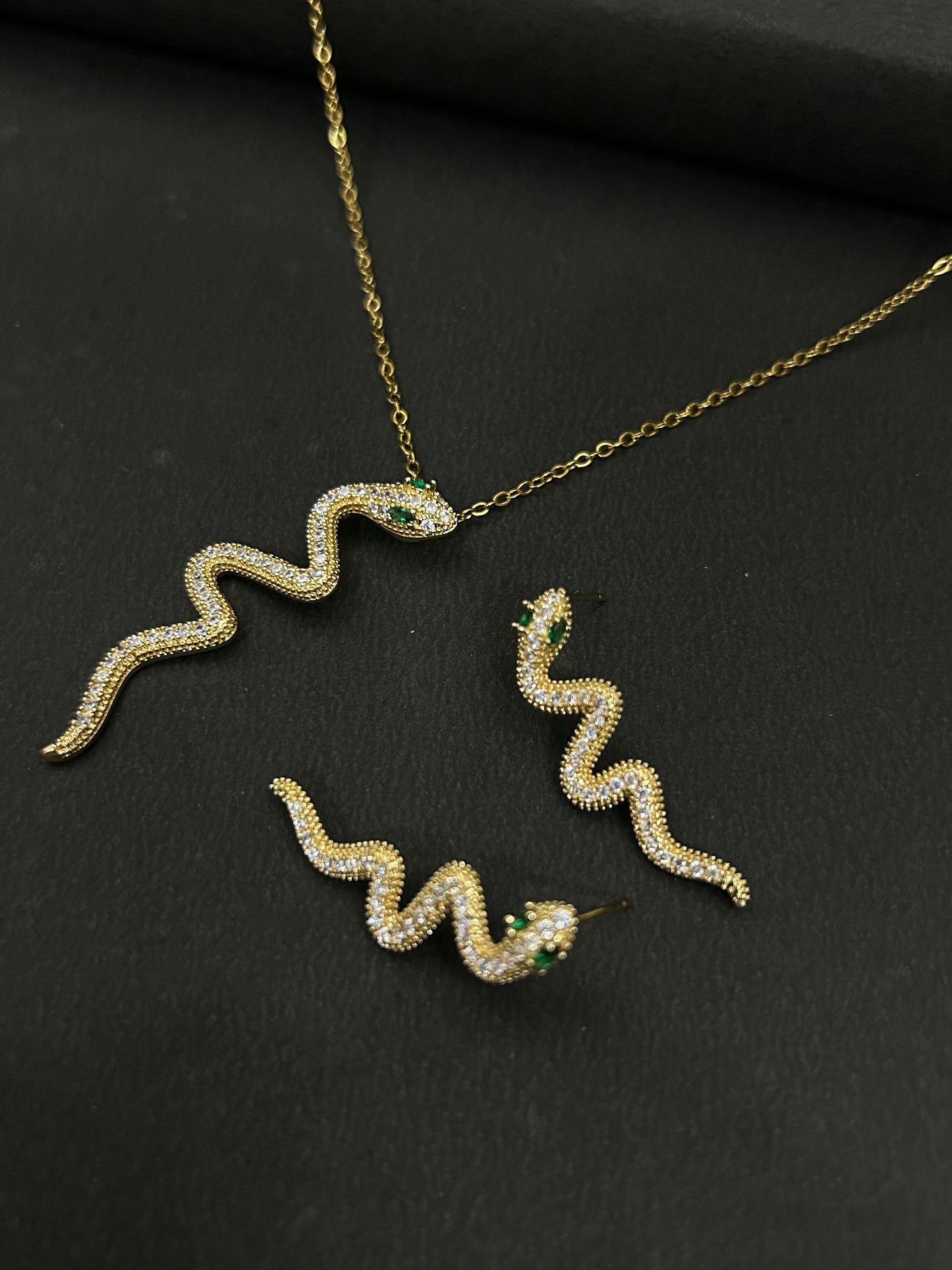 Serpent Spark Necklace & Earring Set