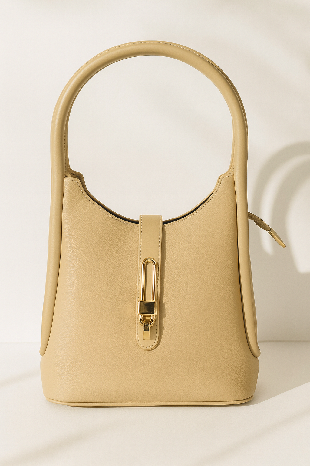Beige Large Hobo Bag