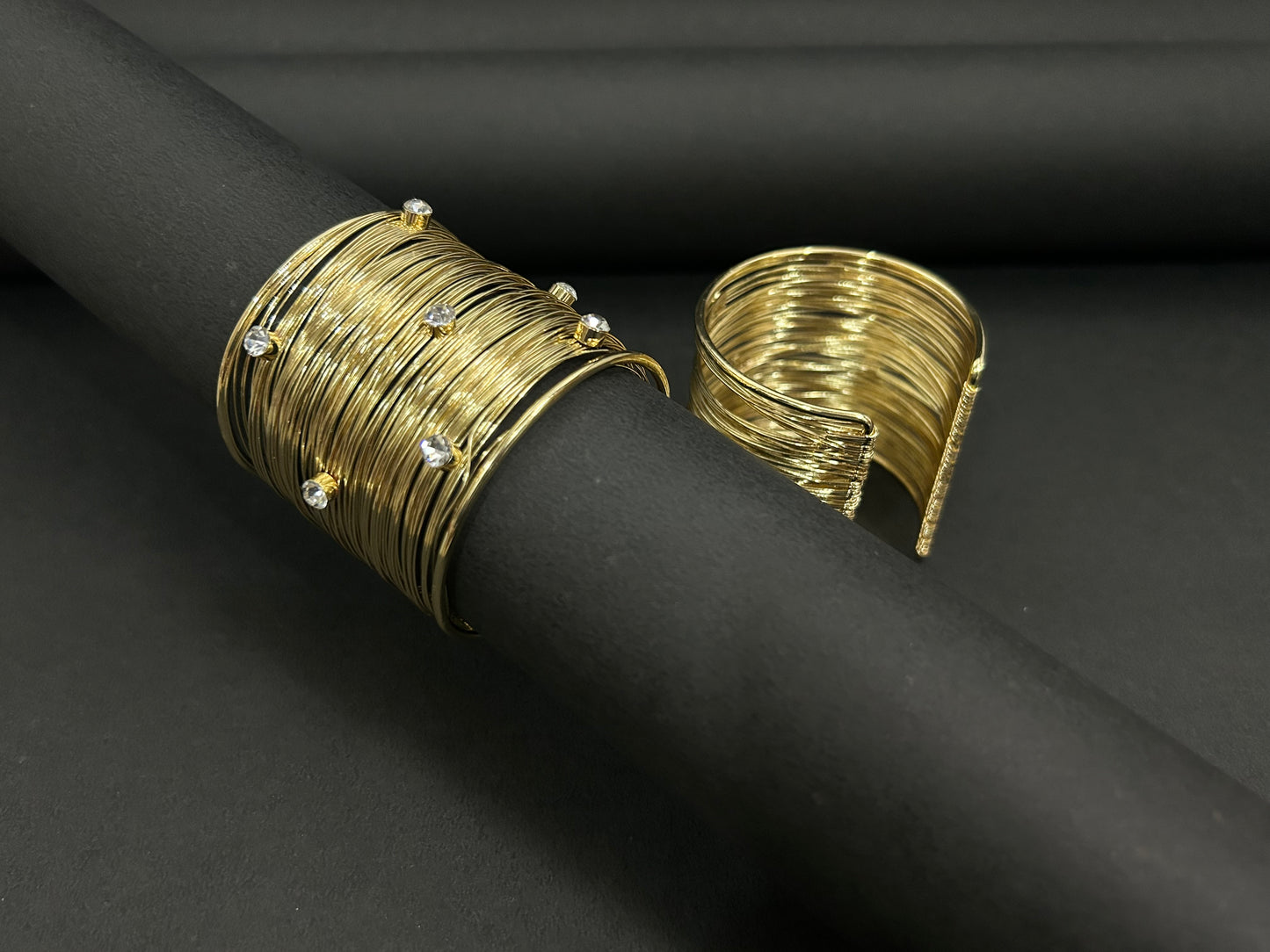 Luxury Wire Wrapped Gold Cuff Bangles