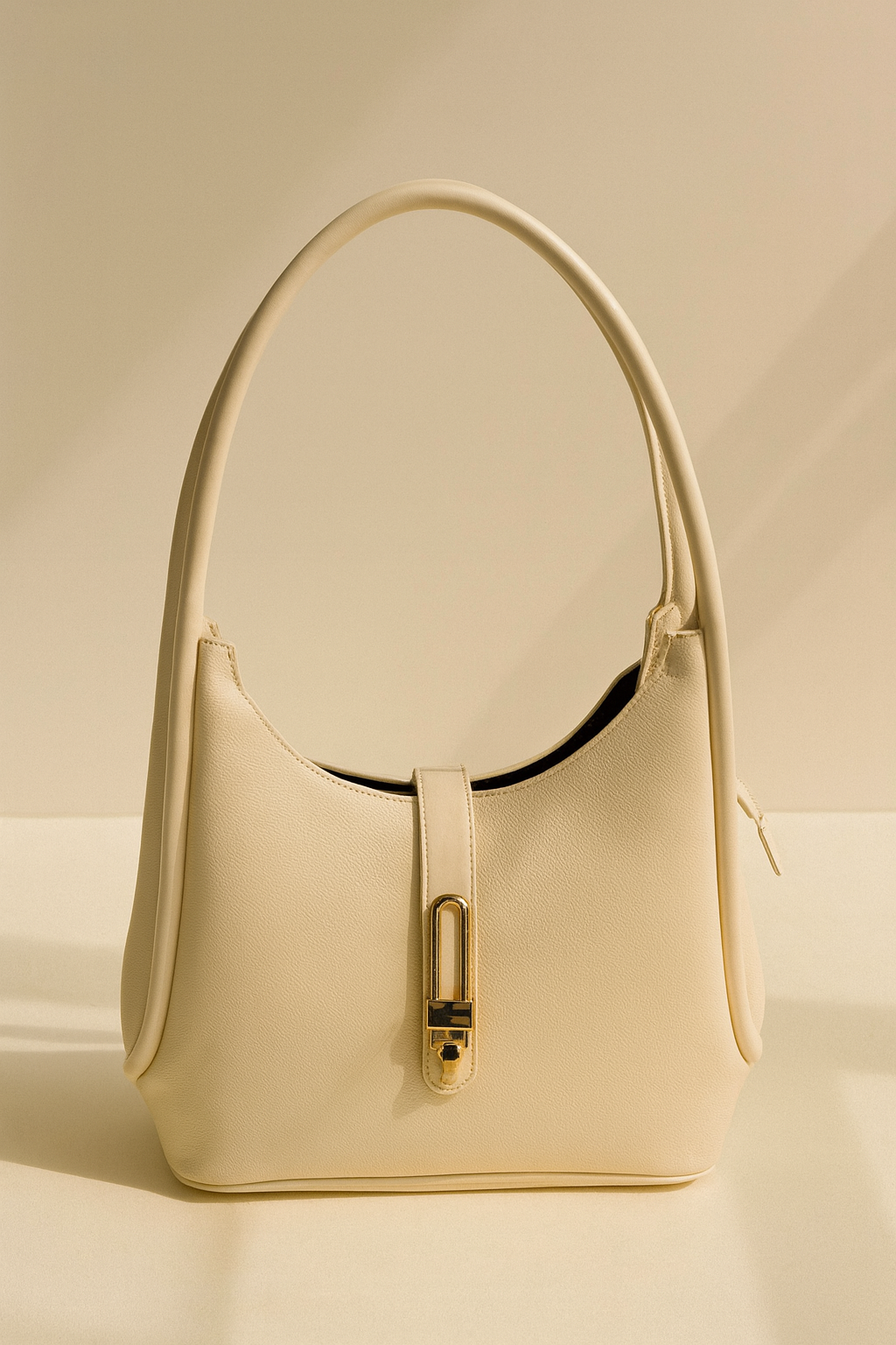 Cream Large Hobo Bag