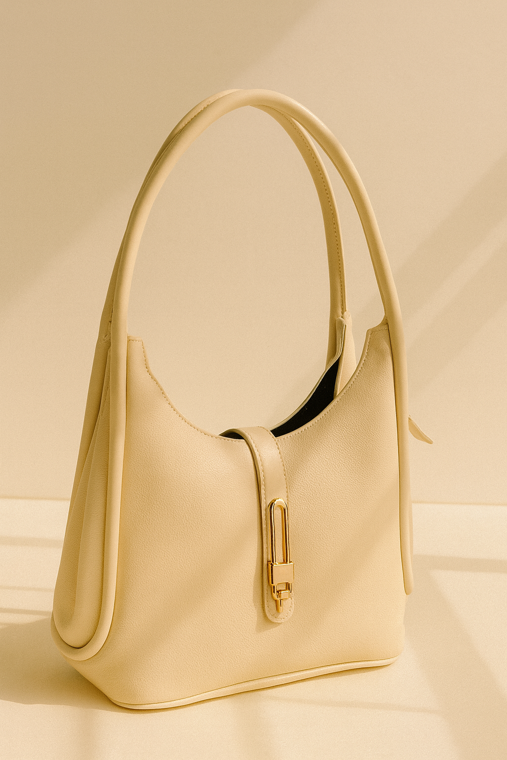 Cream Large Hobo Bag