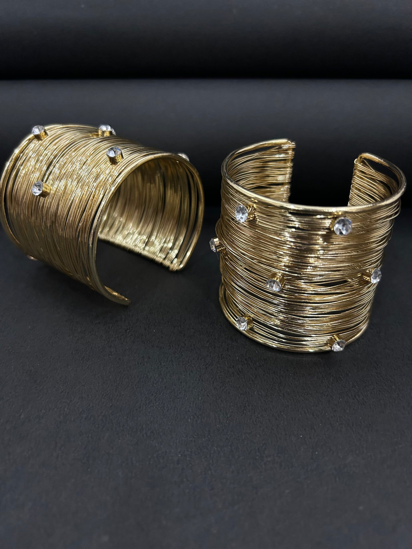 Luxury Wire Wrapped Gold Cuff Bangles