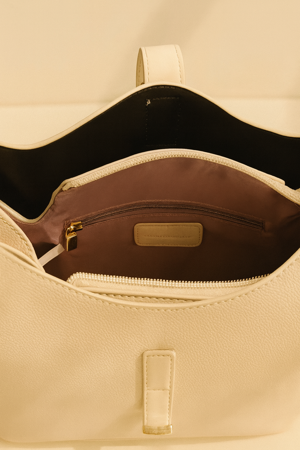 Cream Large Hobo Bag