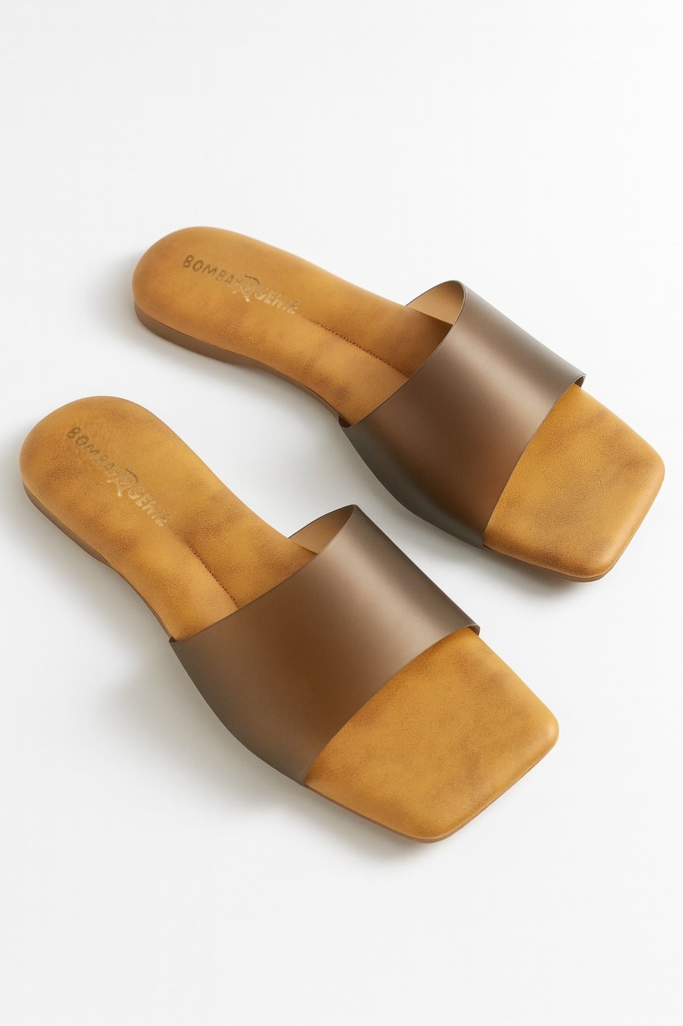 Classic Brown Wide Strap Flats for Women