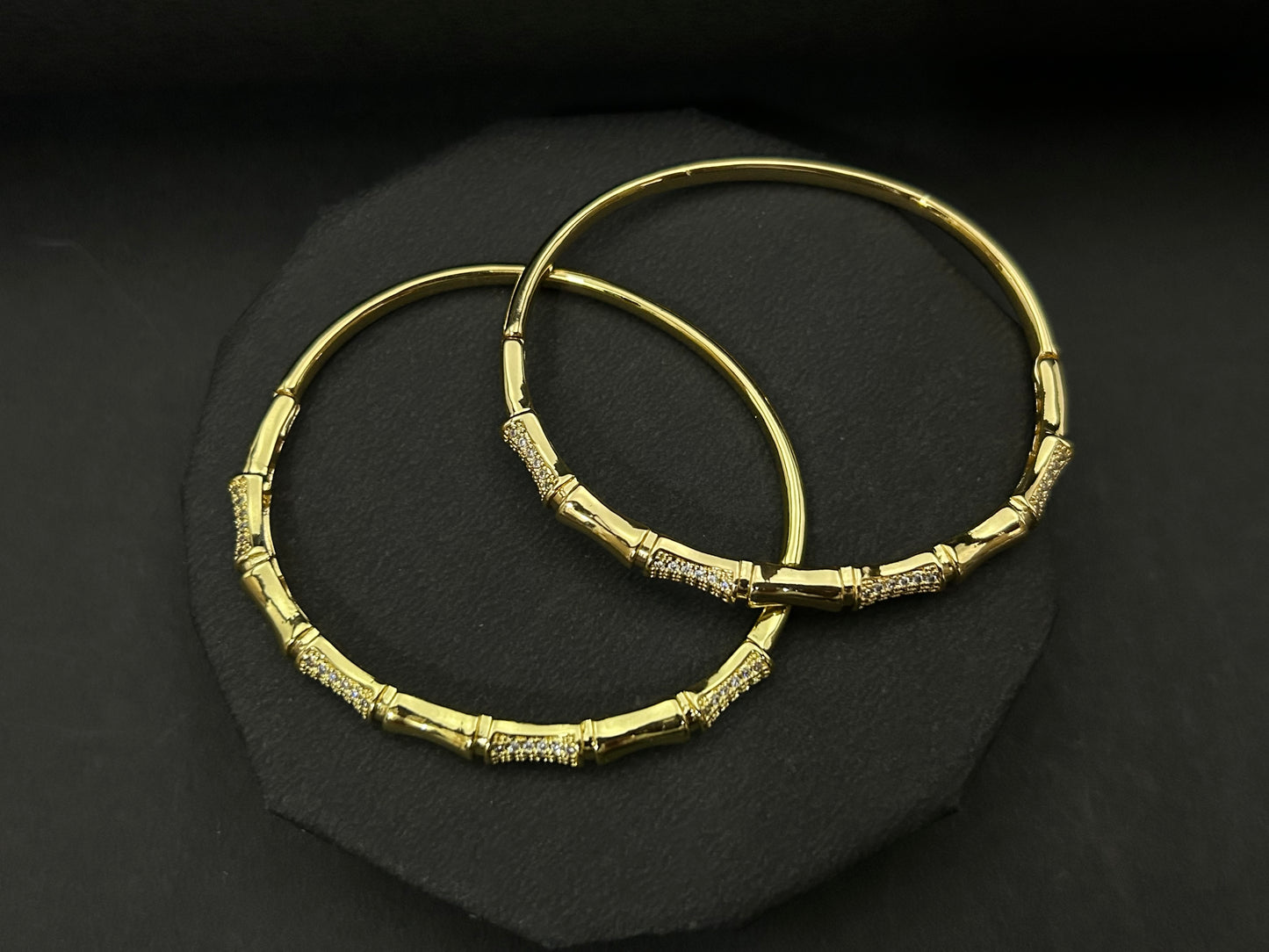 Classic Bamboo Gold Bangles