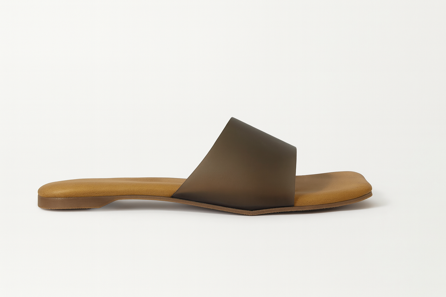 Classic Brown Wide Strap Flats for Women