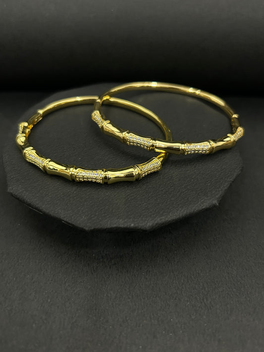 Classic Bamboo Gold Bangles