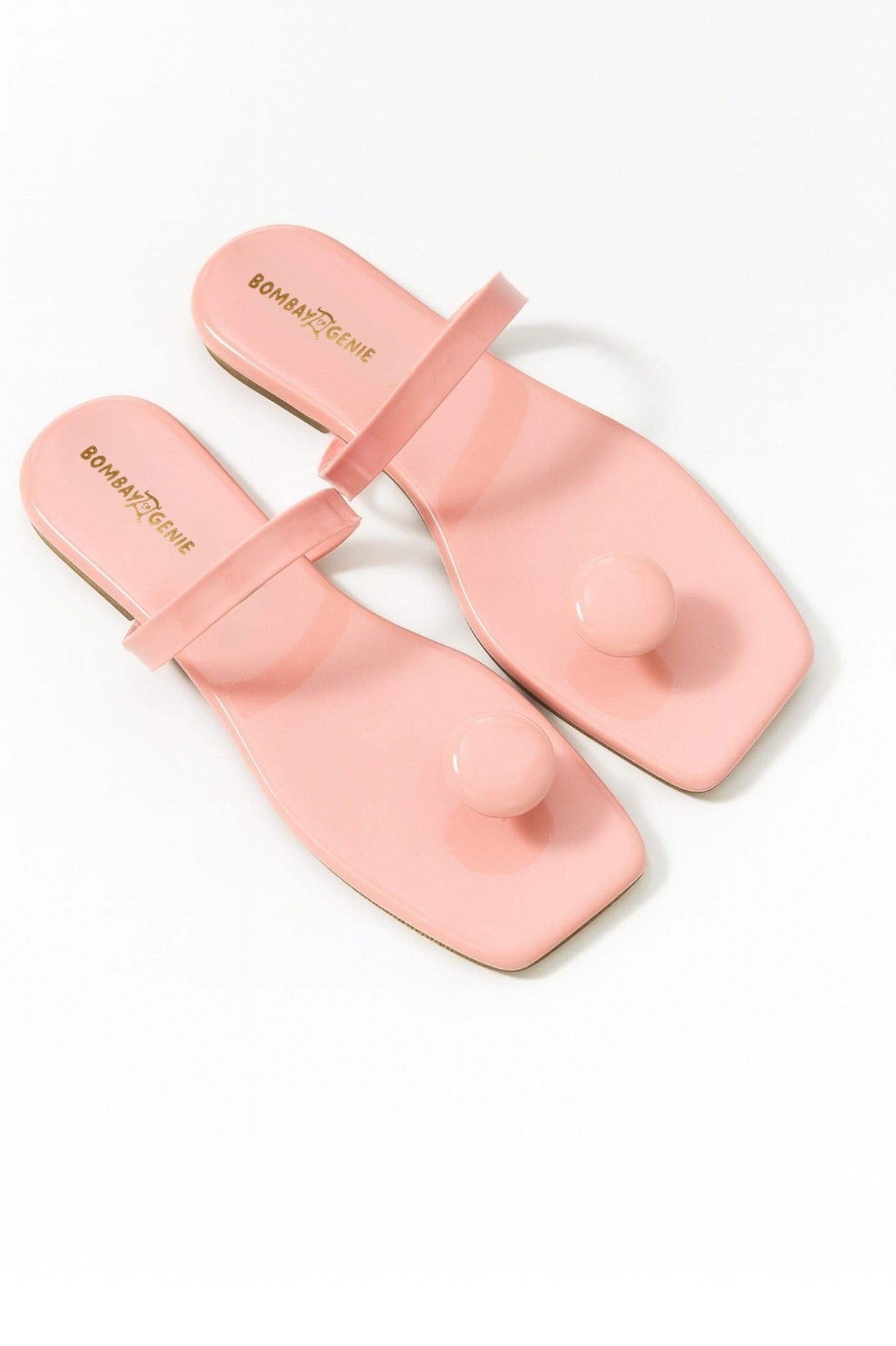 Pink Glossy Strap Sandals for Women