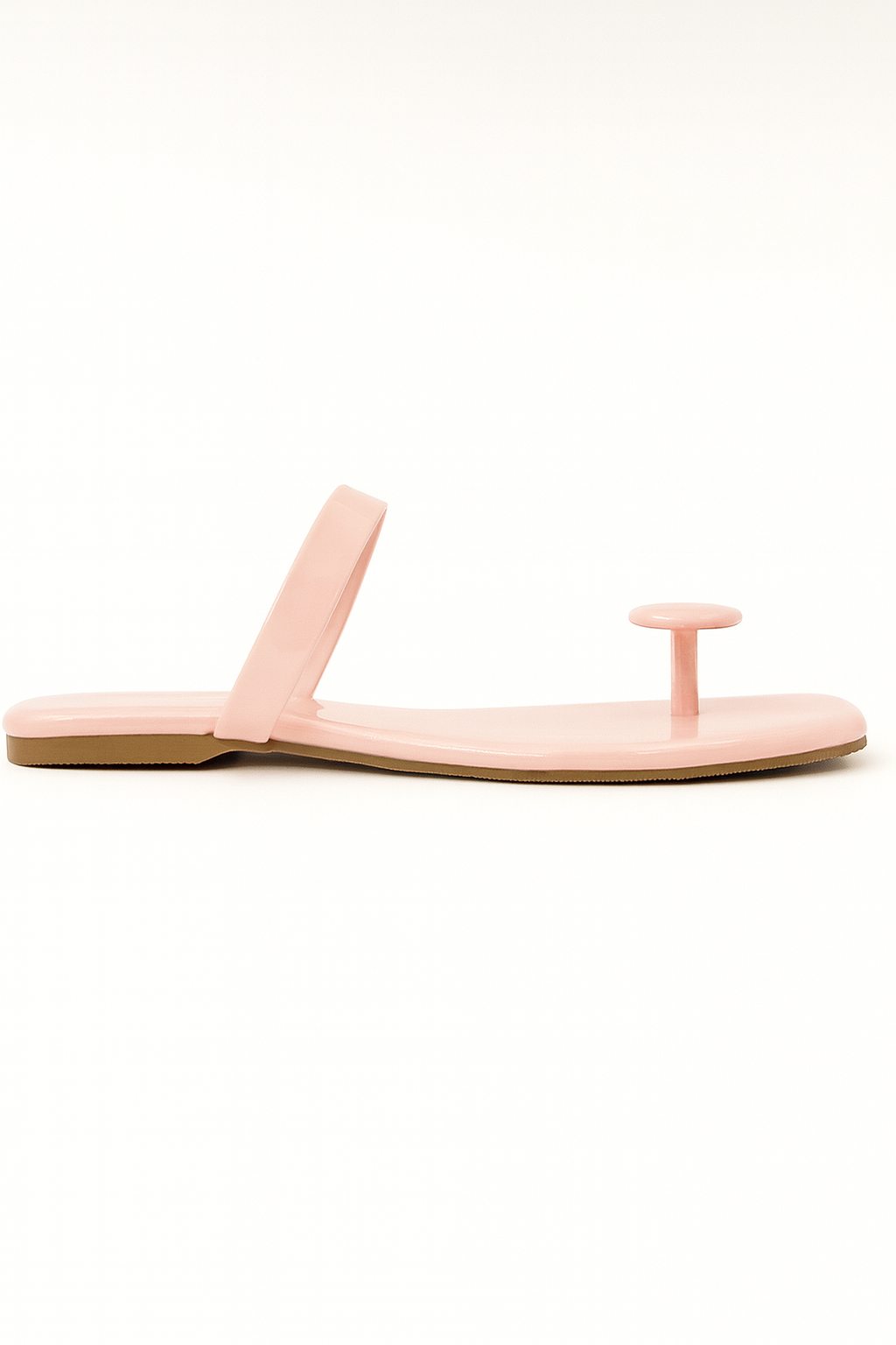 Pink Glossy Strap Sandals for Women