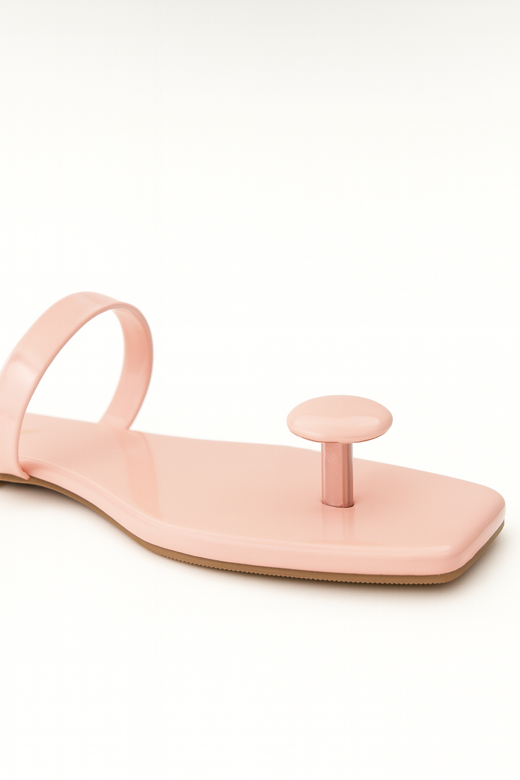 Pink Glossy Strap Sandals for Women