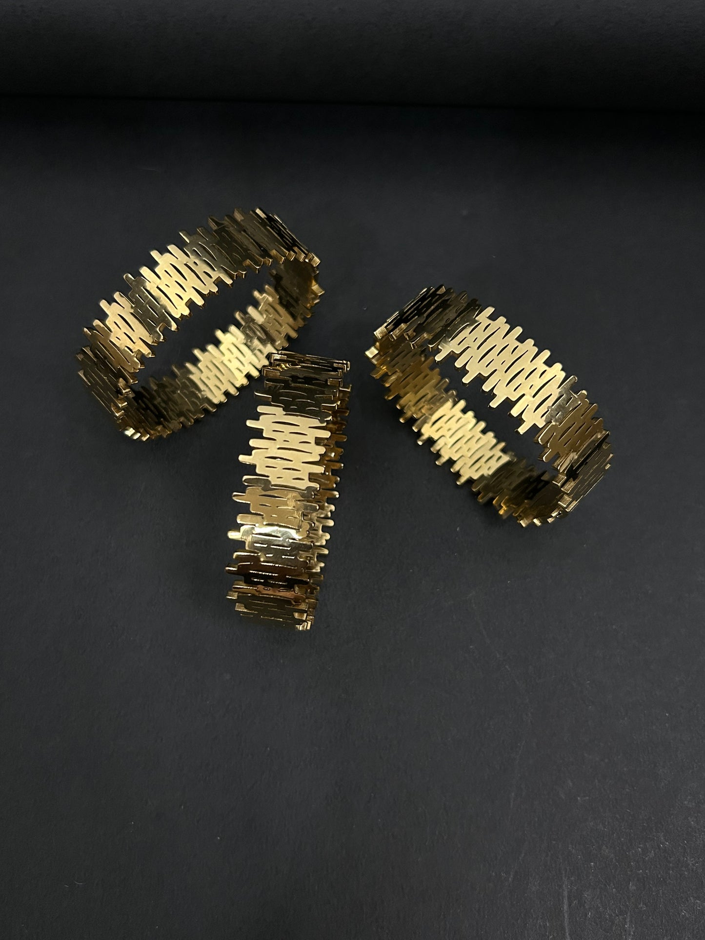 Modern Geometric Gold Stainless Steel Bangle for Women