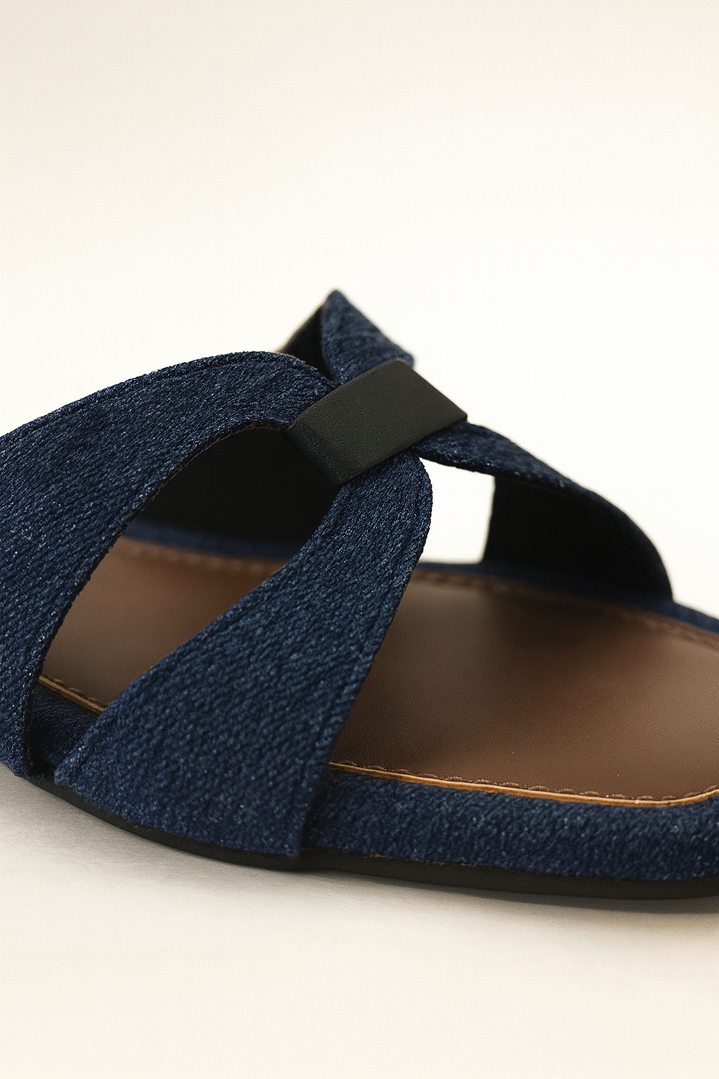 Blue Denim Sliders For Women
