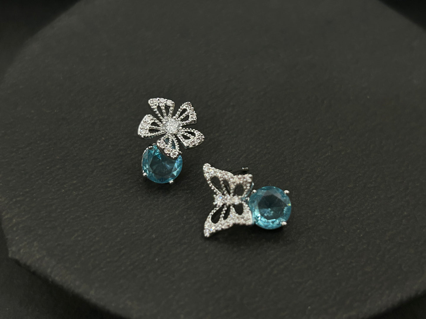Mismatch Blue Diamond Studs