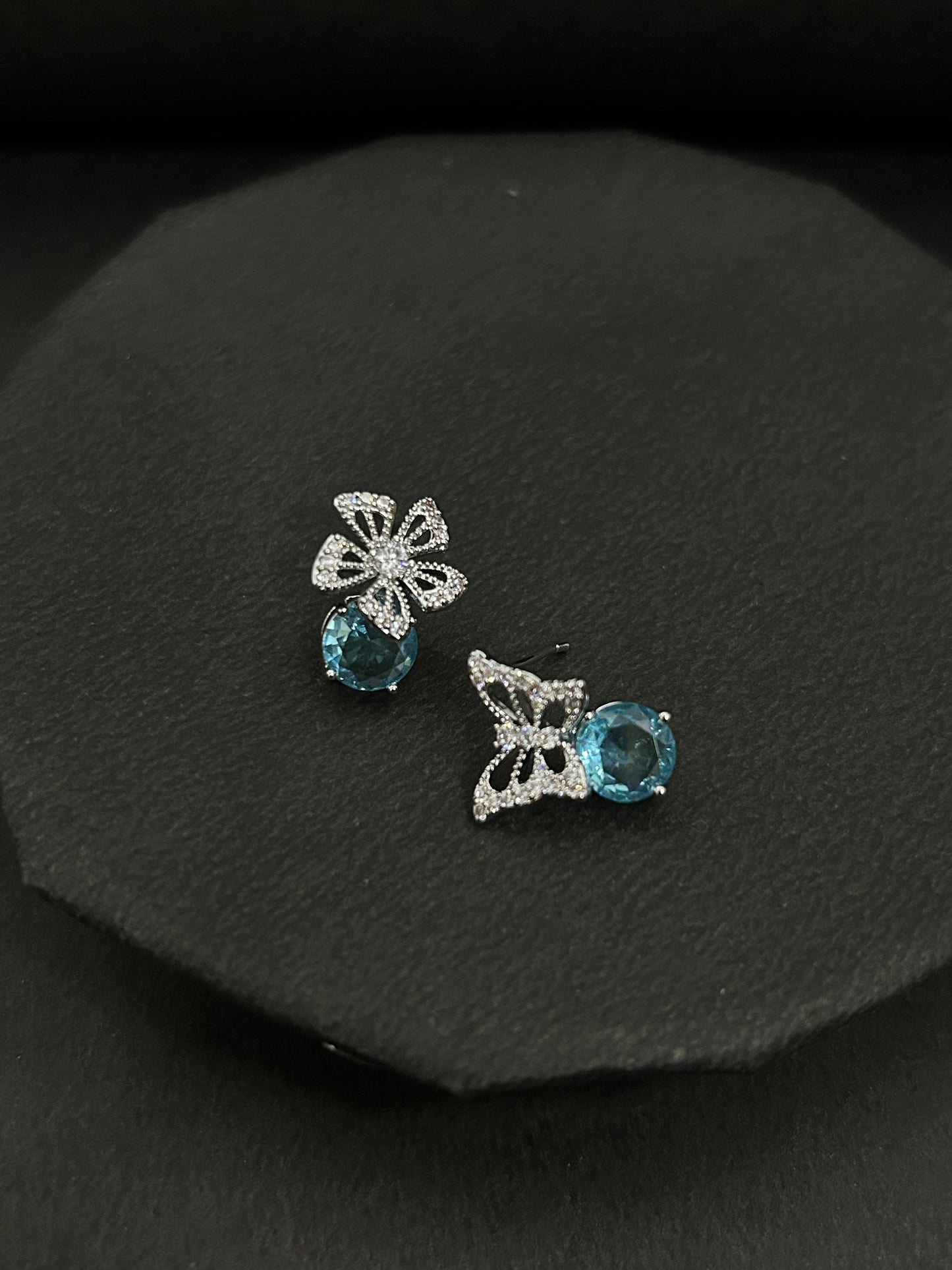 Mismatch Blue Diamond Studs