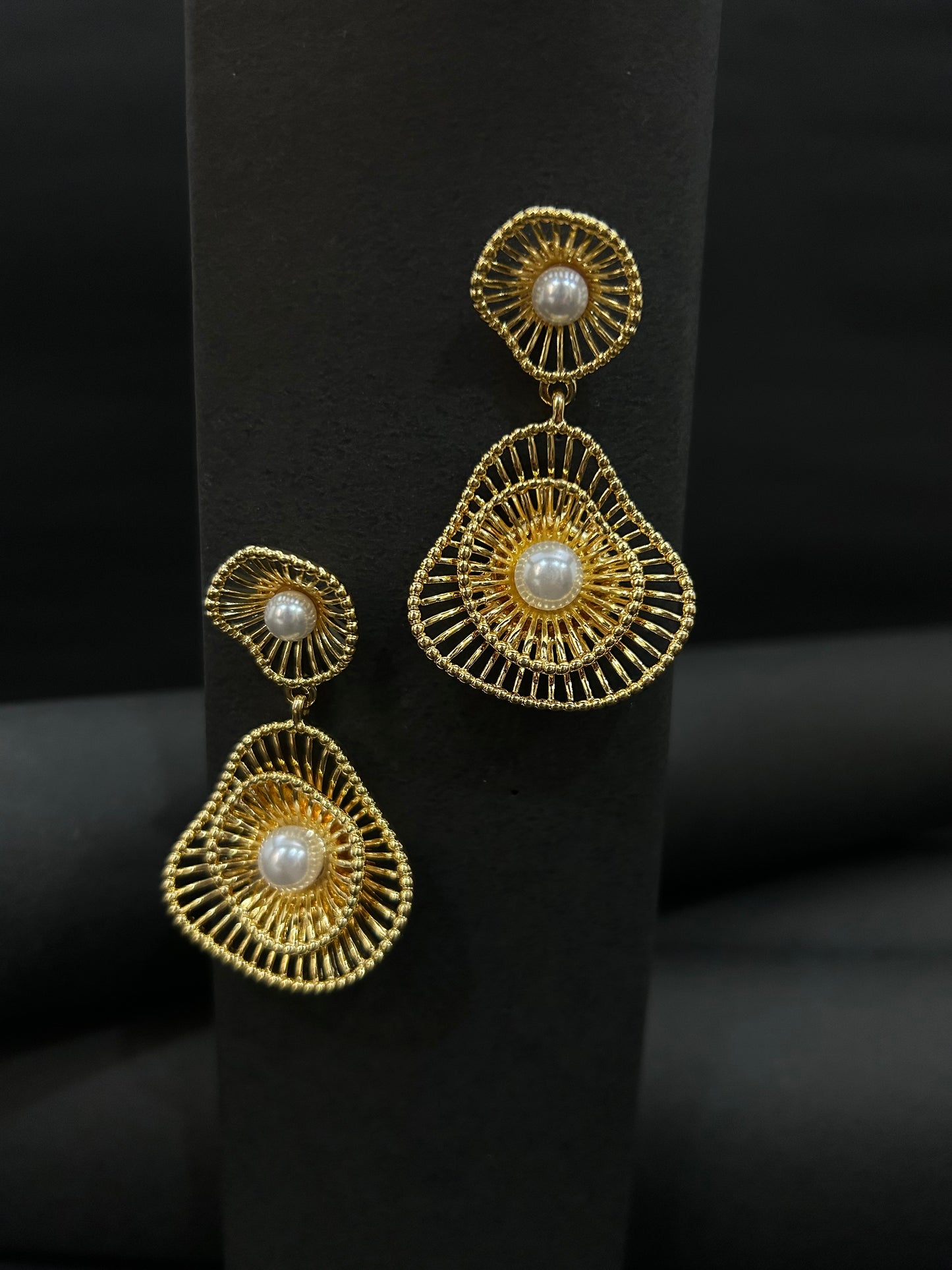 Spiral Pearl Earrings