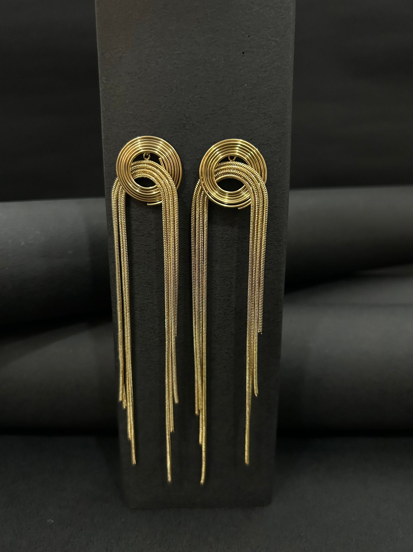 Golden Diva Long Earrings