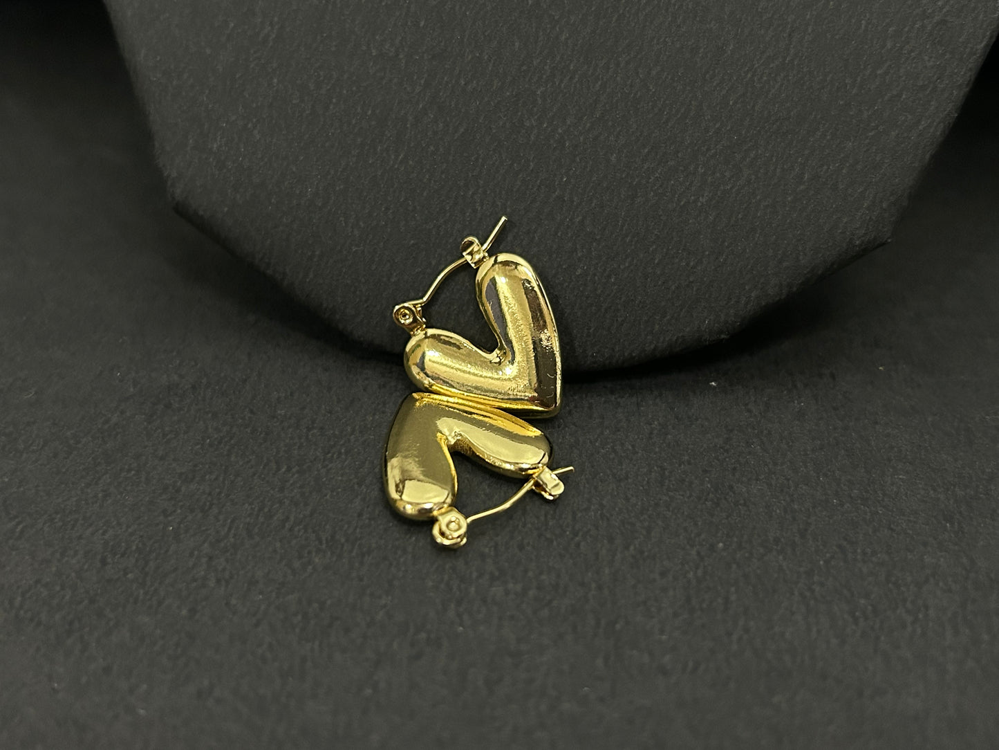 Sweetheart Gold Hoop Earrings