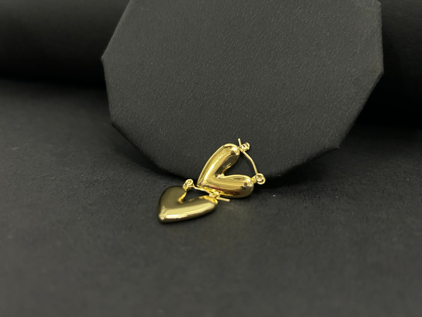 Sweetheart Gold Hoop Earrings