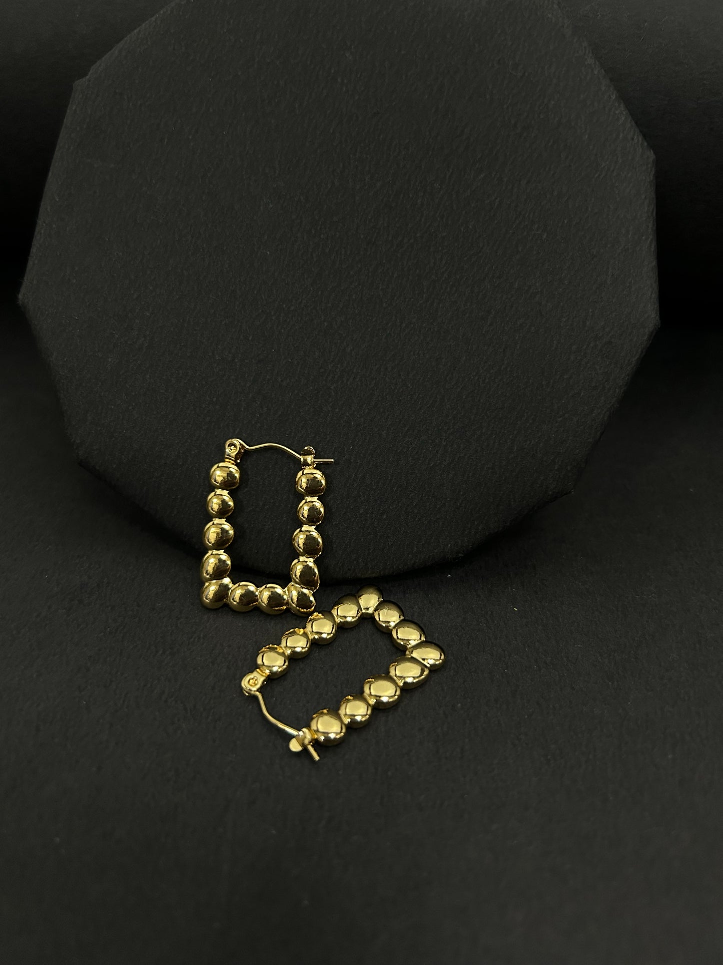 Dot Dot Gold Hoop Earrings
