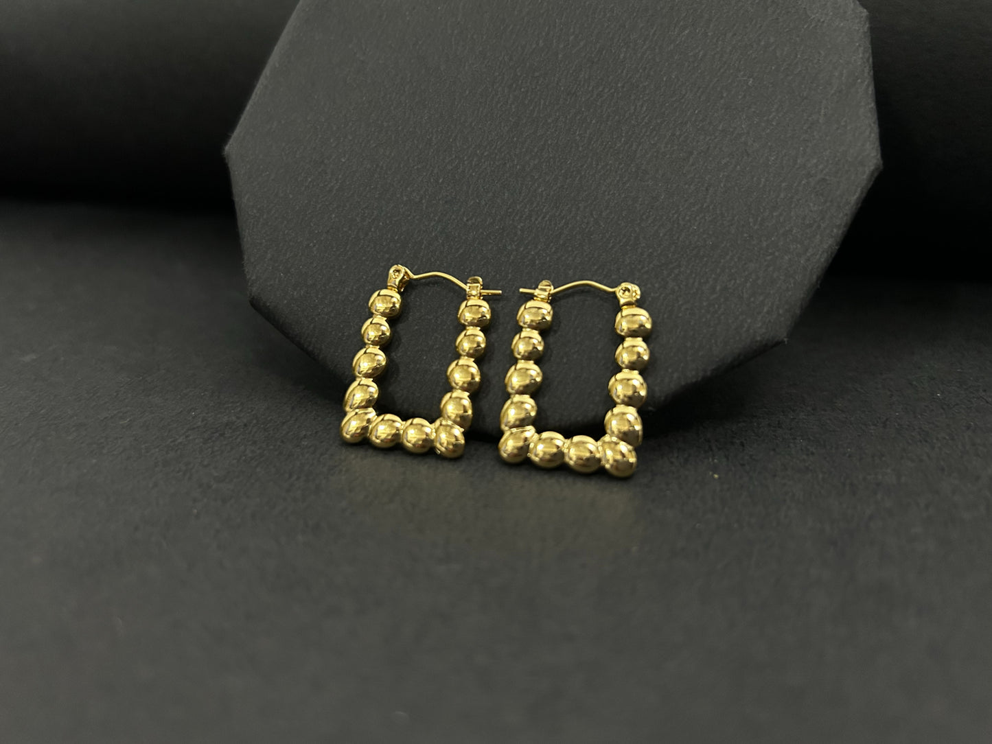 Dot Dot Gold Hoop Earrings