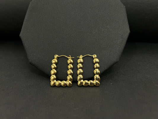 Dot Dot Gold Hoop Earrings