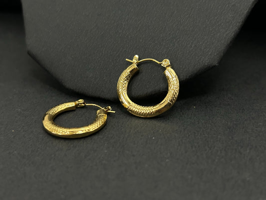 Dazzle Gold Hoops
