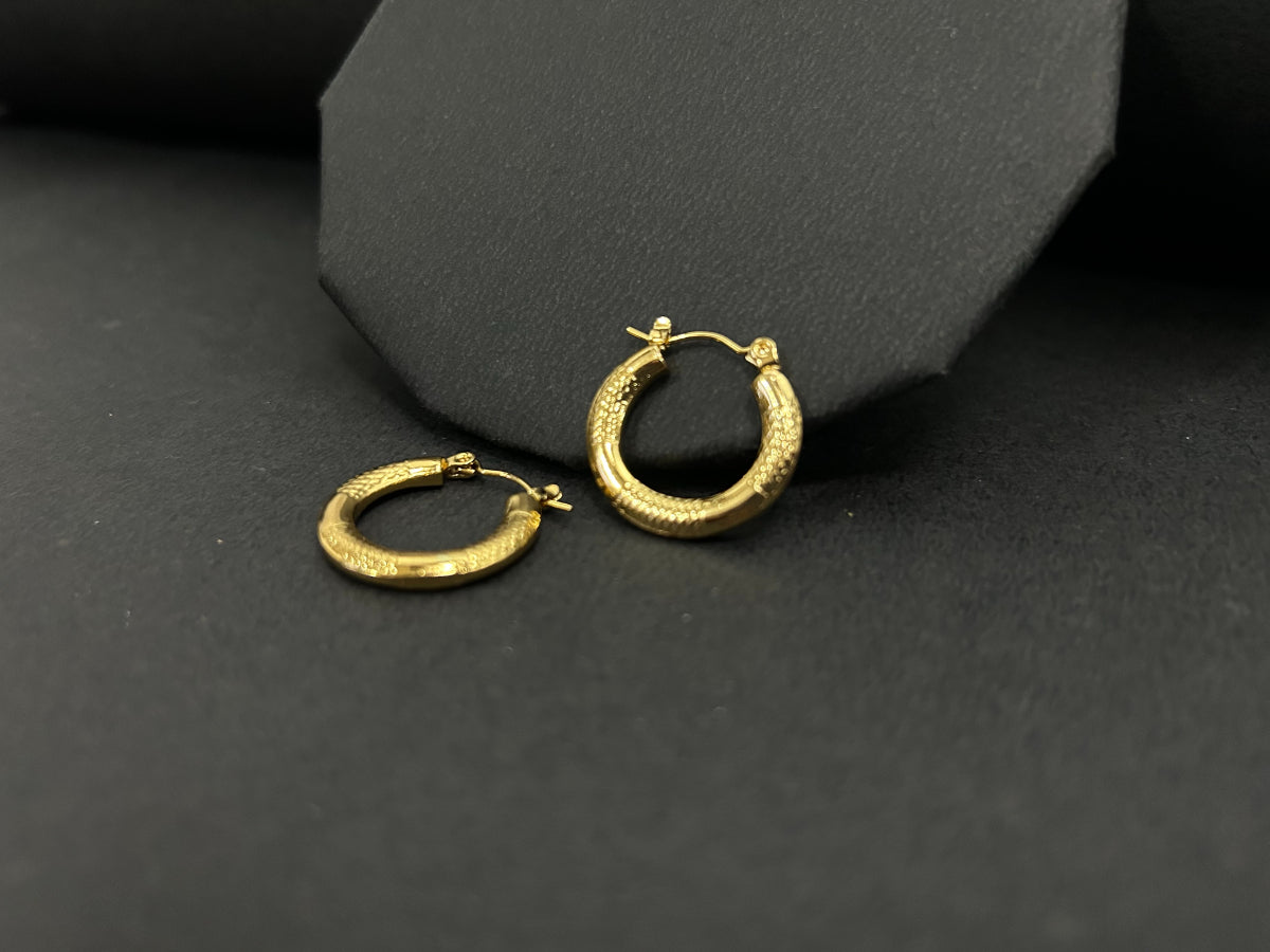 Dazzle Gold Hoops