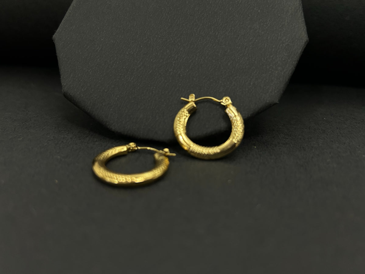 Dazzle Gold Hoops